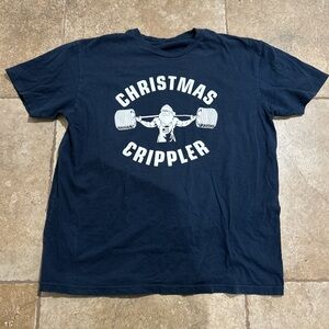 Blue Christmas gym shirt